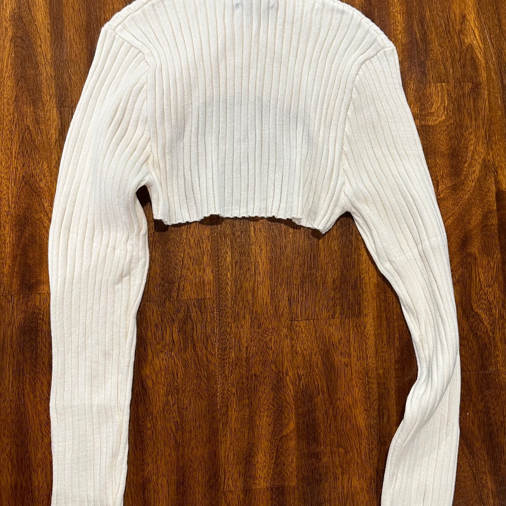 Pretty Garden Mock Neck Bolero Top -‎ Size S - NEW With Tags. - Picture 7 of 11